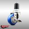 Service Caster 3 Inch 316SS Blue Polyurethane Swivel 1-3/4 Inch Expanding Stem Caster Brake SCC-SS316EX20S314-PPUB-BLUE-TLB-134 - alternate 3